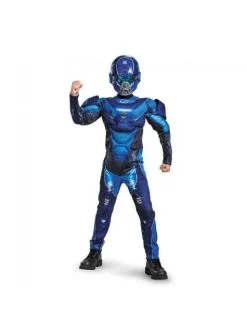 Déguisement Blue Spartan Musclé Enfant