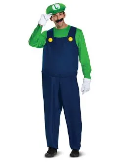 Déguisement De Luigi Deluxe Pour Homme - Super Mario Bros