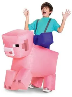 Déguisement Porte-moi Cochon Minecraft Gonflable Enfant
